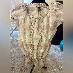 Striped Button-Down Blouse